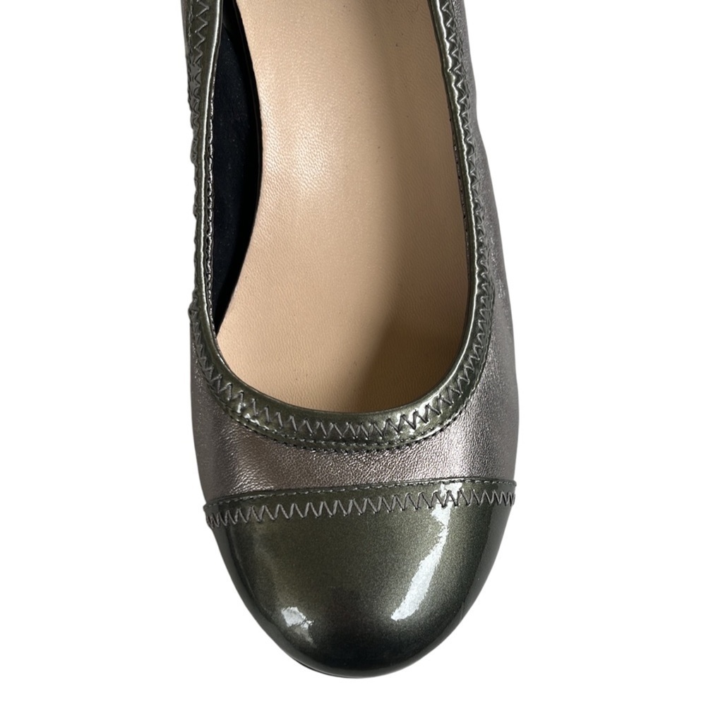 EUC Cole Haan Leather Wedges Size Pewter Size 7 Narrow - Picture 3 of 8